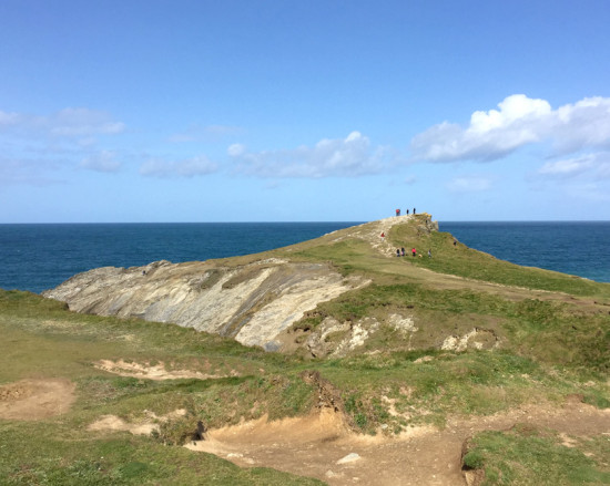 Views from the coastal walk that runs alongside Porth Beach.
